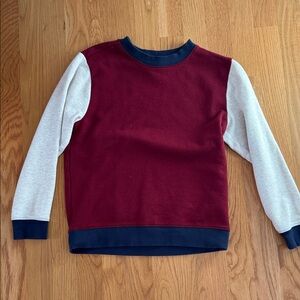 Janie and Jack Burgundy and Gray Sweatshirt
